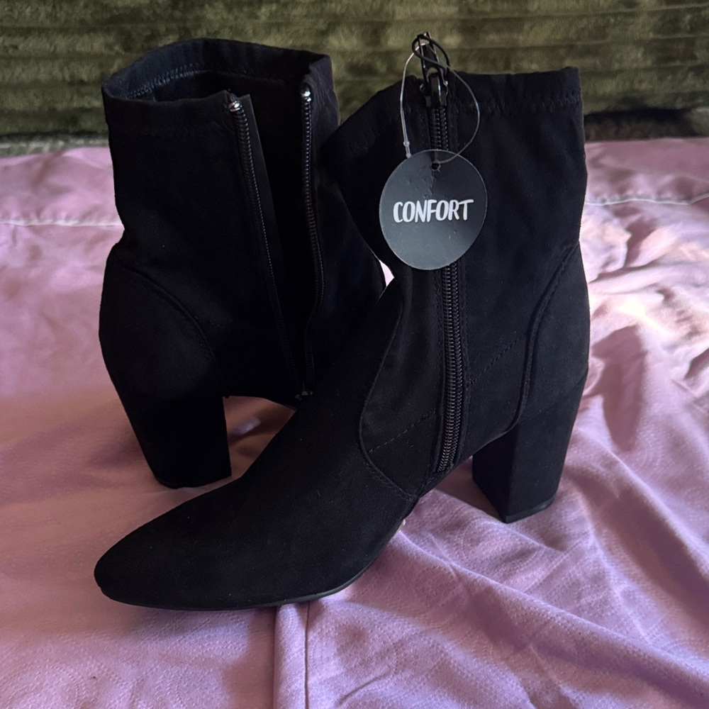 Streetwear Society Black Heeled Boots